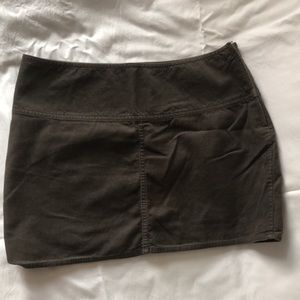 Dark Green Corduroy Skirt